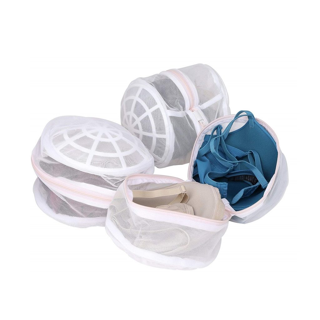 Four Laundry Science Bra Wash Bags on white background
