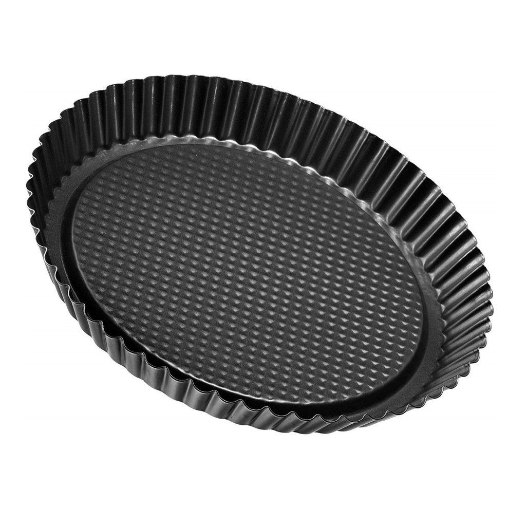 A Zenker Non-Stick Carbon Steel Flan Pan on white background.