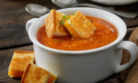 the best soup bowls with and without handles roasted tomato  garlic basil grilled cheese croutons