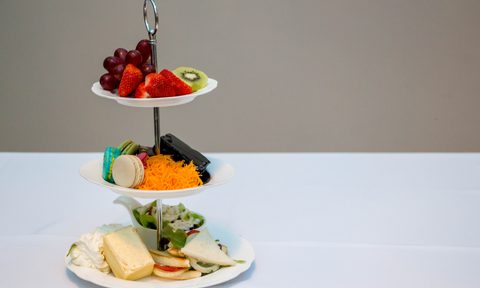 the best three tier serving trays cake and fruit in tray