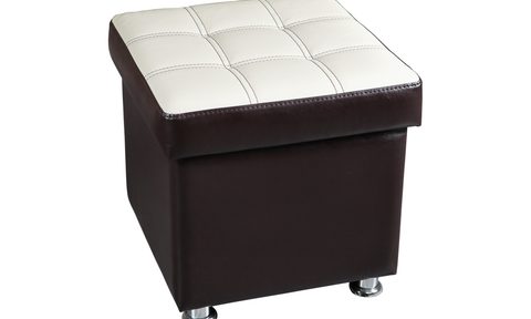 the best storage ottomans dark leatherette ottoman chair seat with white top