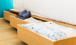 best underbed storage with rollers three drawers