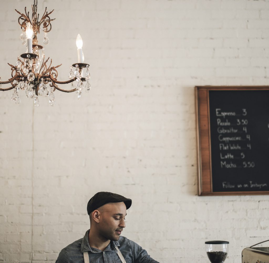 Chalkboard hanging on the wall