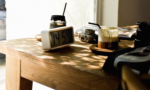 best desk clocks digital small modern clock camera on table