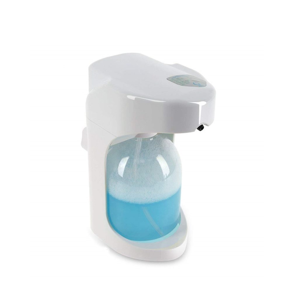 Foaming soap dispenser with soap in it
