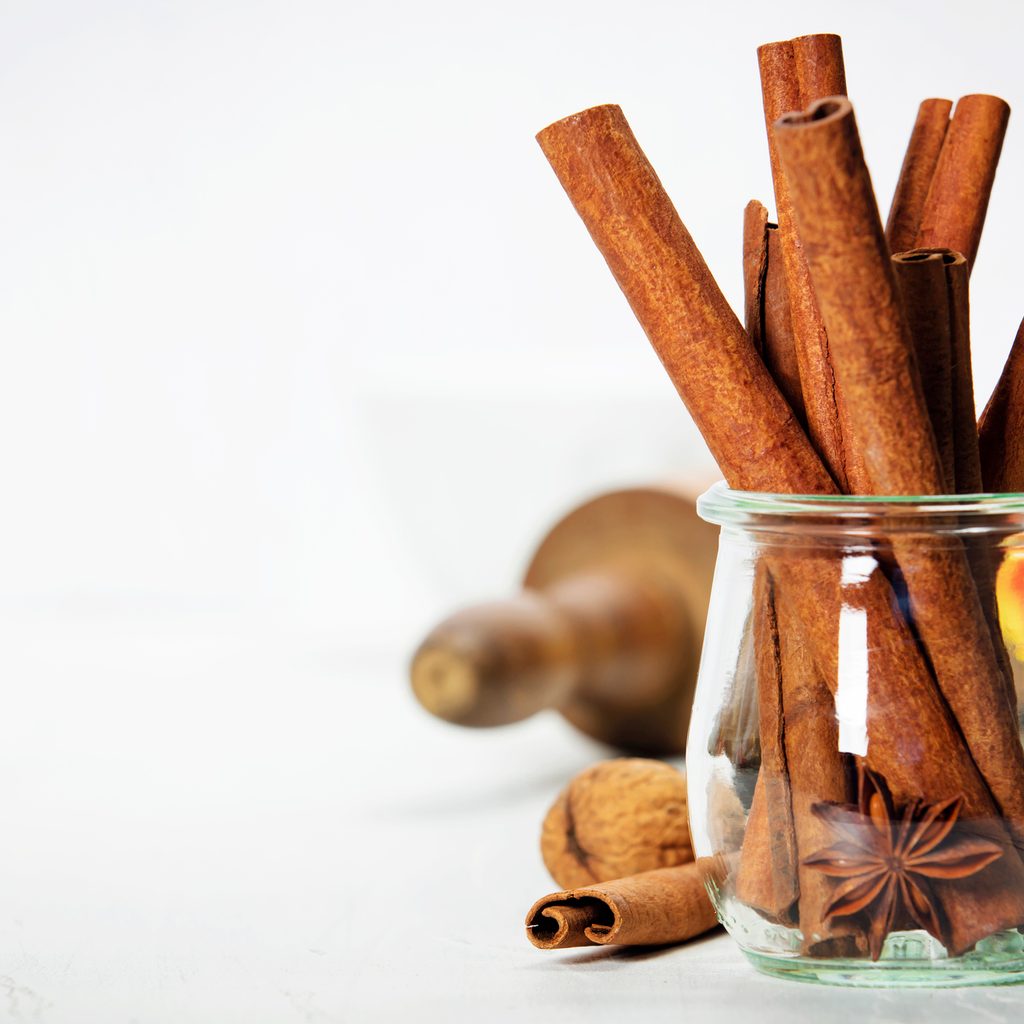 cinnamon sticks in a jar