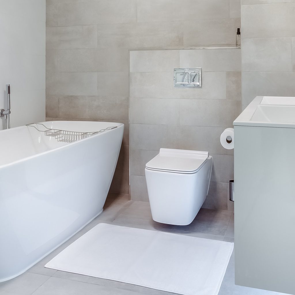 modern bathroom and bathtub