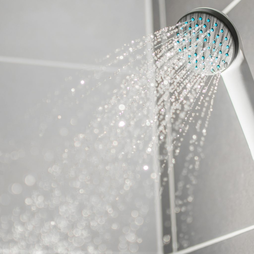detachable shower head spraying water