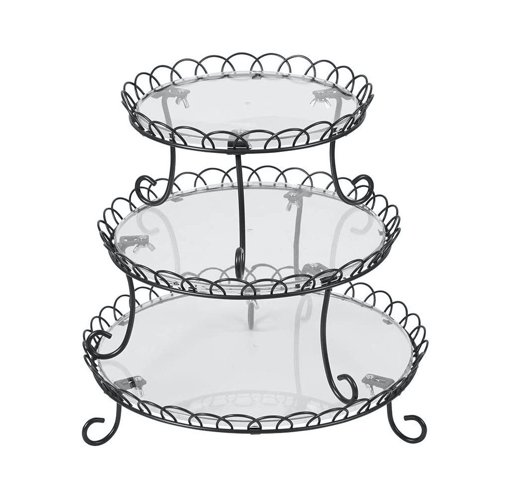 Three-tier serving tray