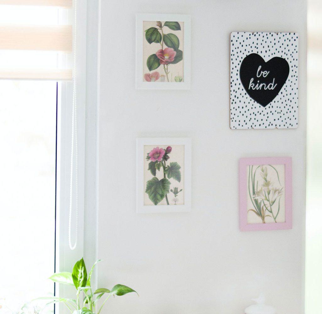 art hanging by window