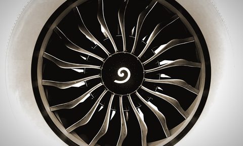 Close-up of duct fan