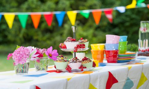 the best party decorations for birthdays graduations or halloween table in garden on a birthday
