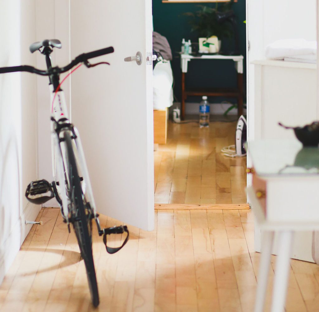 bike in hallway