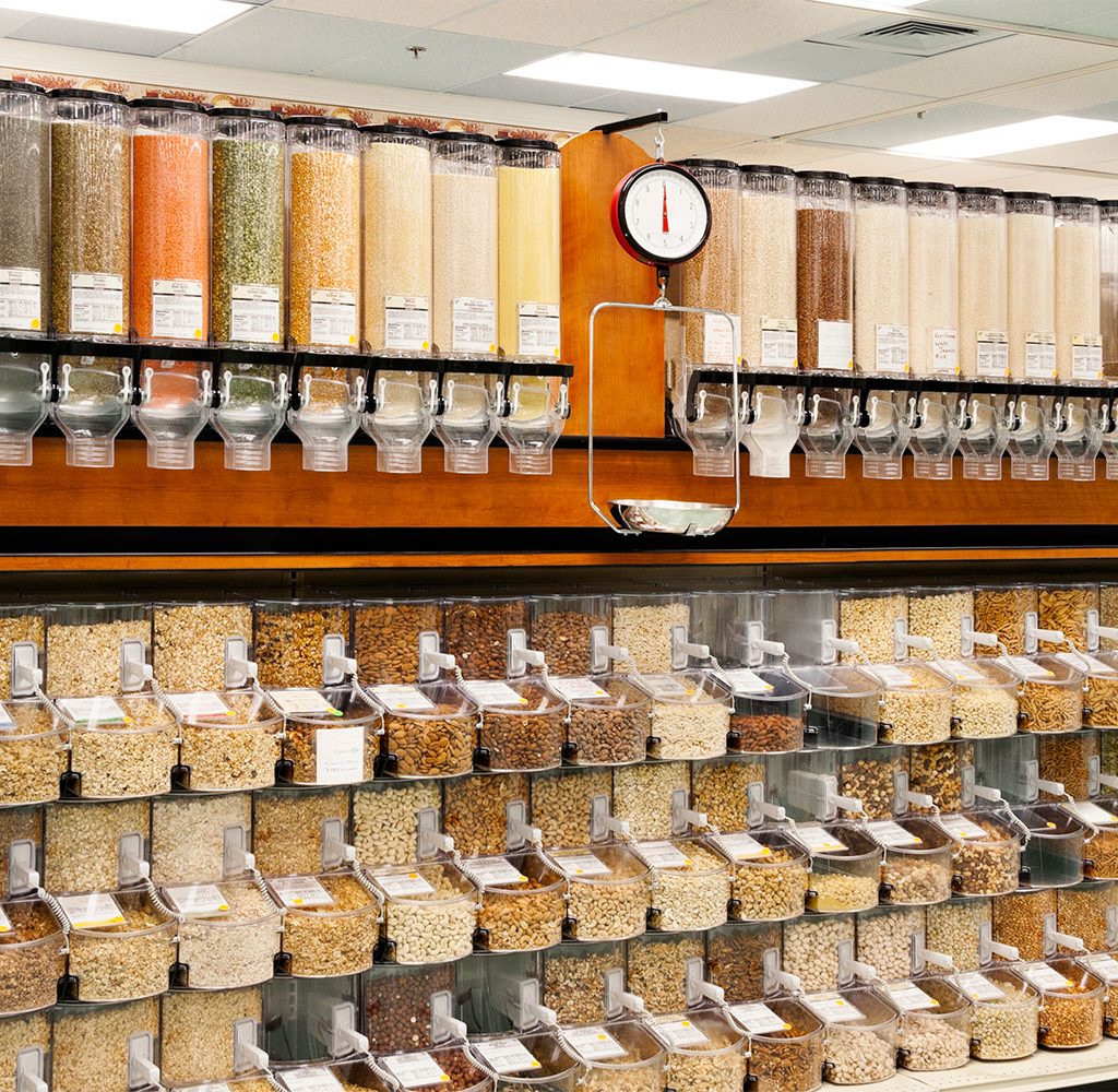 bulk grain in grocery store