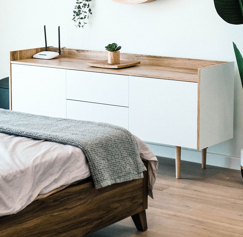 drawers in guest bedroom