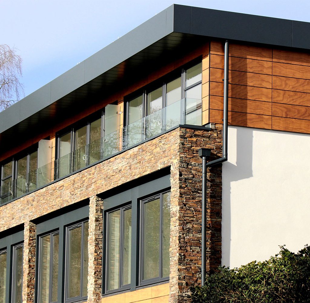 facade of modern house