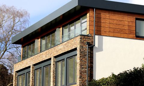 facade of modern house