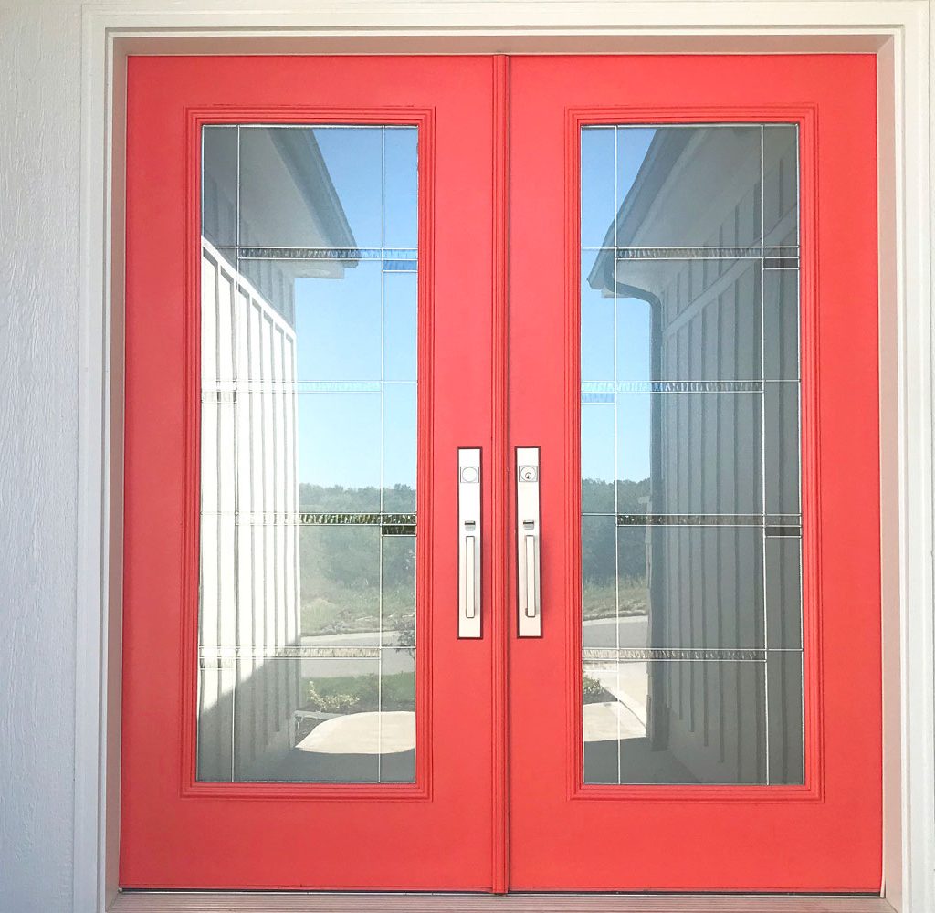 red front door