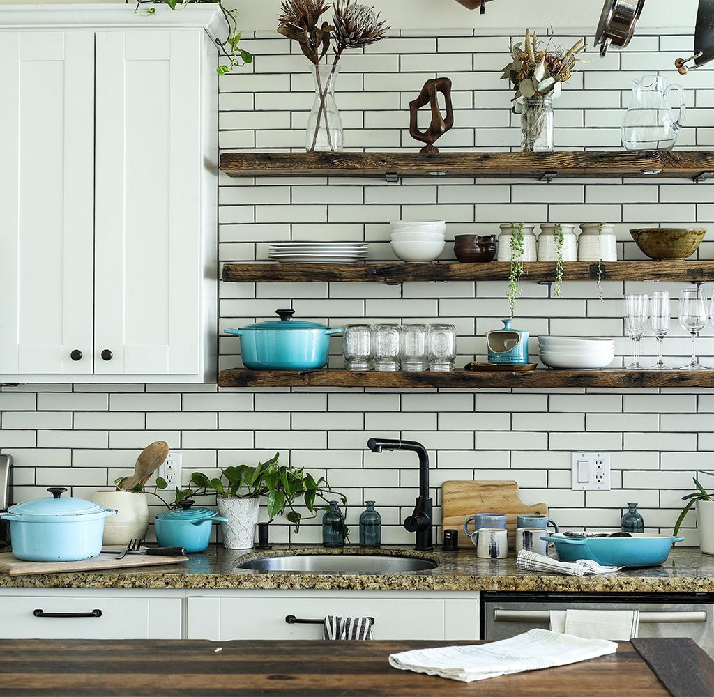 subway tiles in kitchen
