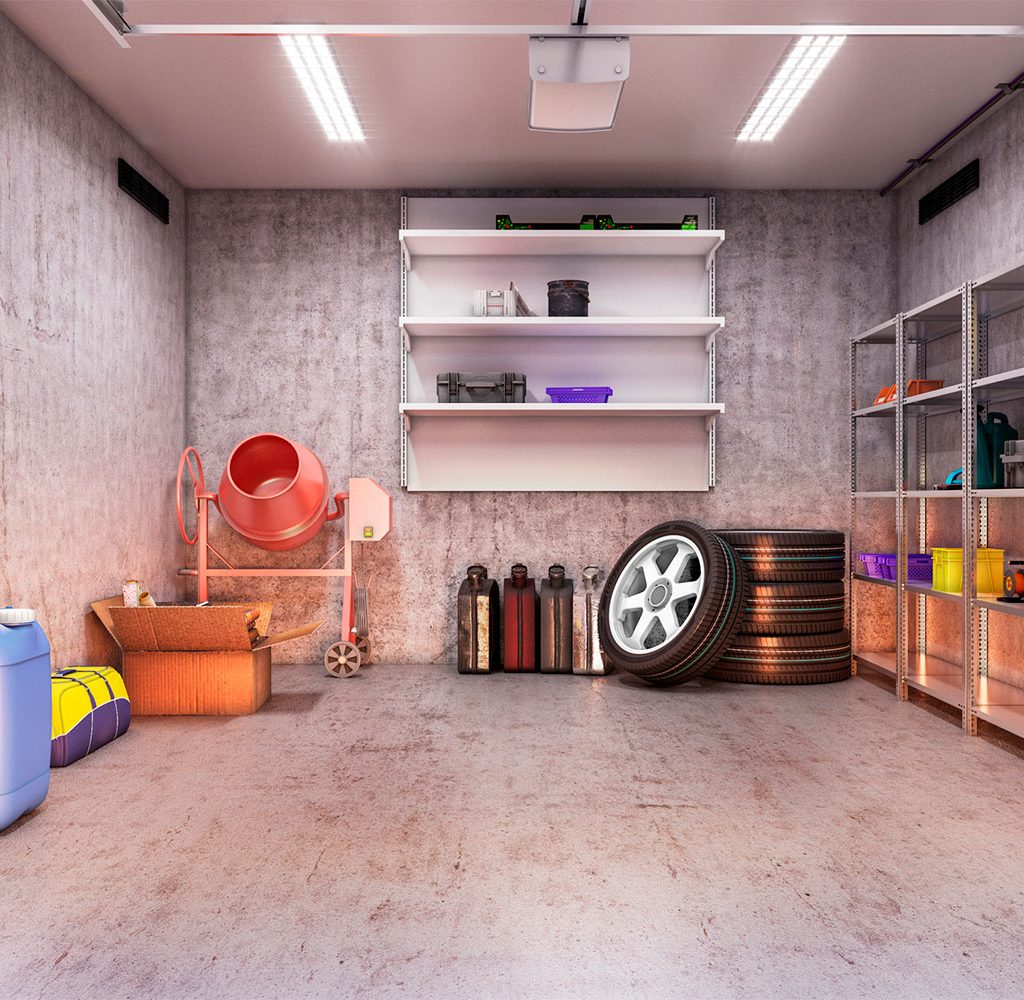 tidy and organized garage