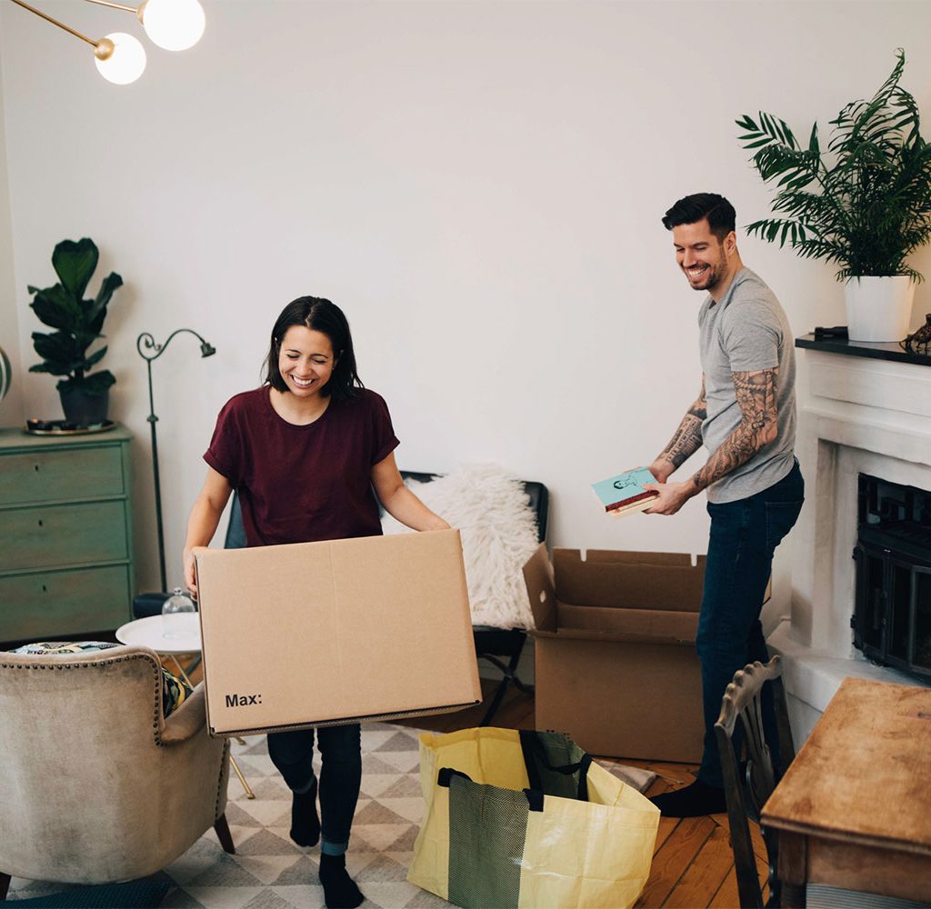 couple unpacking