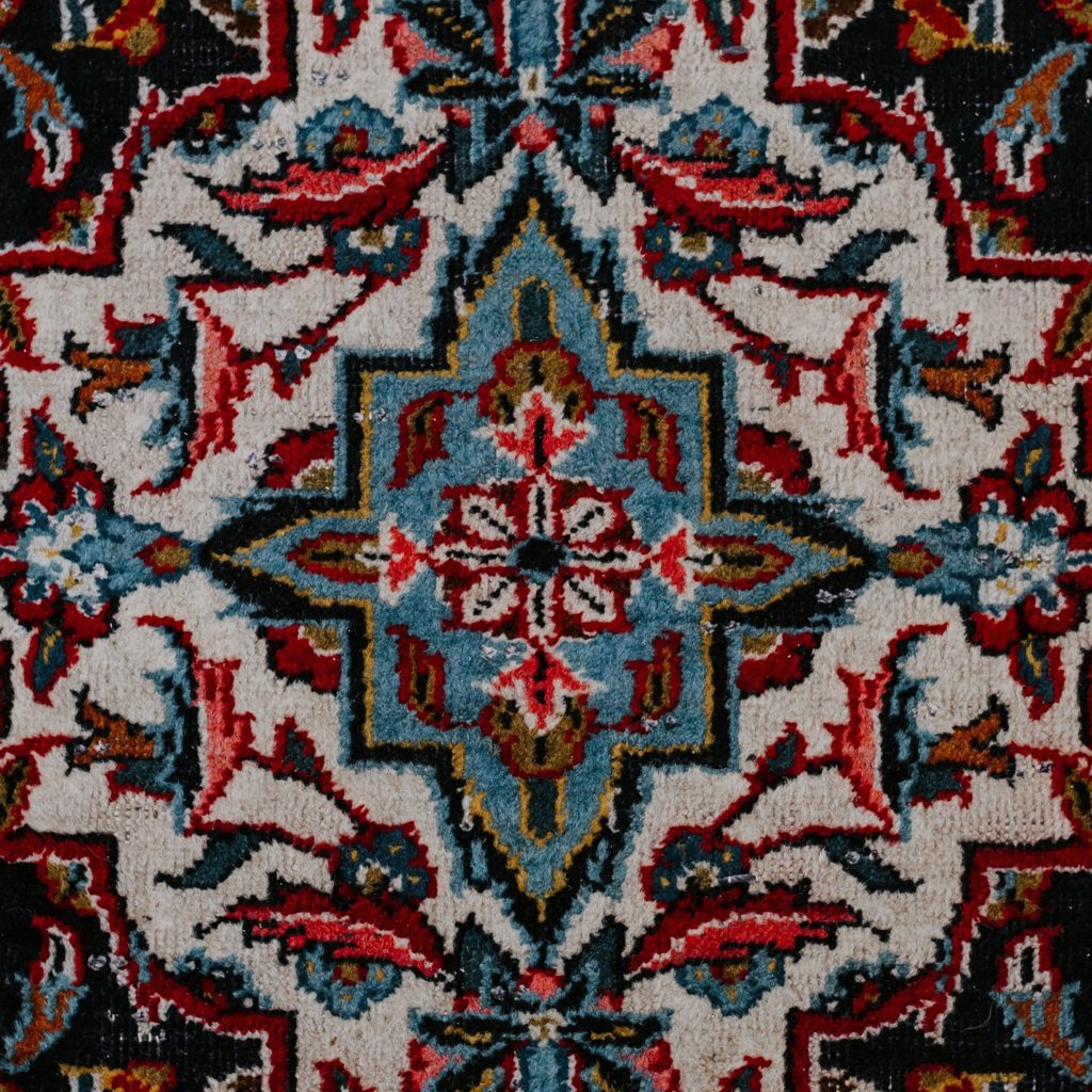 Persian rug on floor