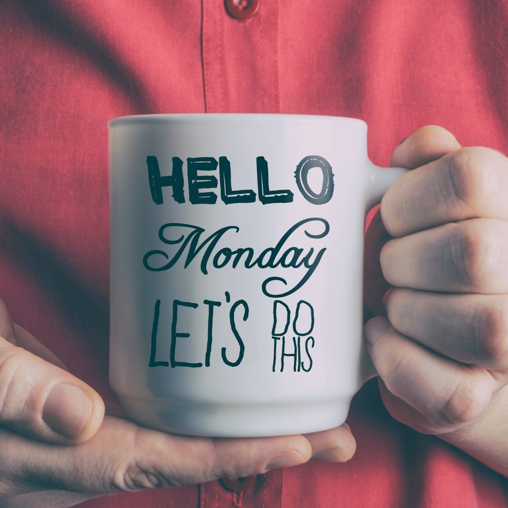 Coffee mug with quote