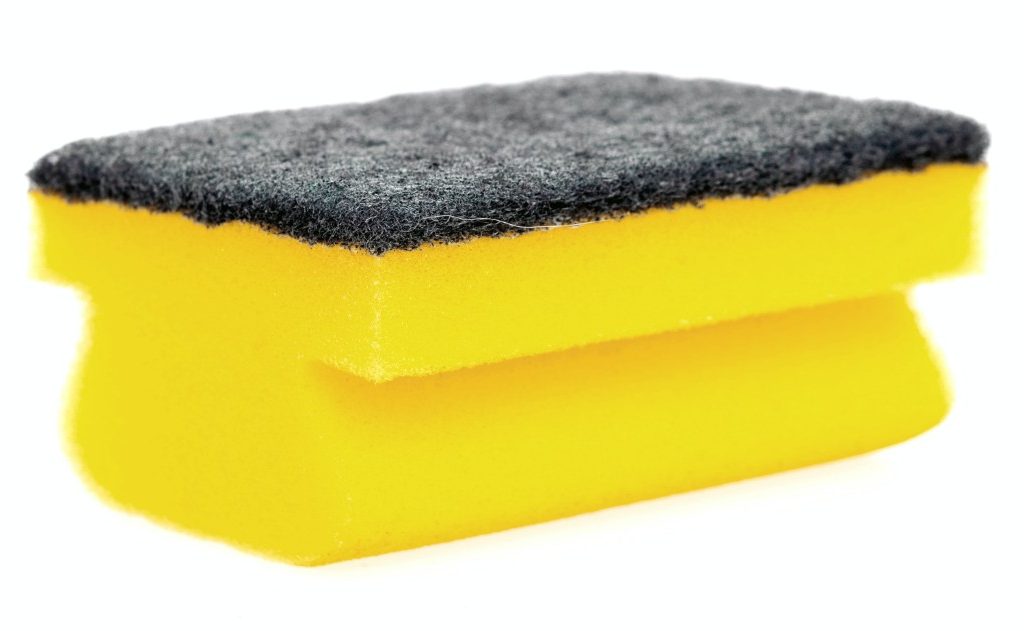 Sponge on white background