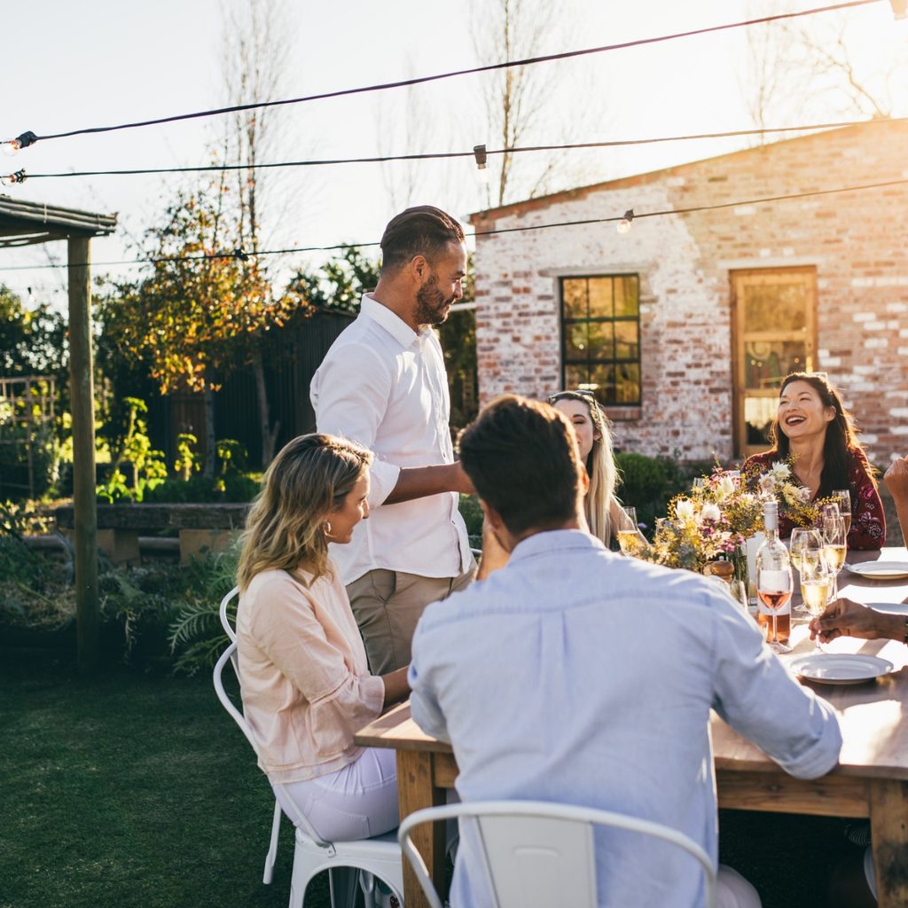 Backyard summer party with friends