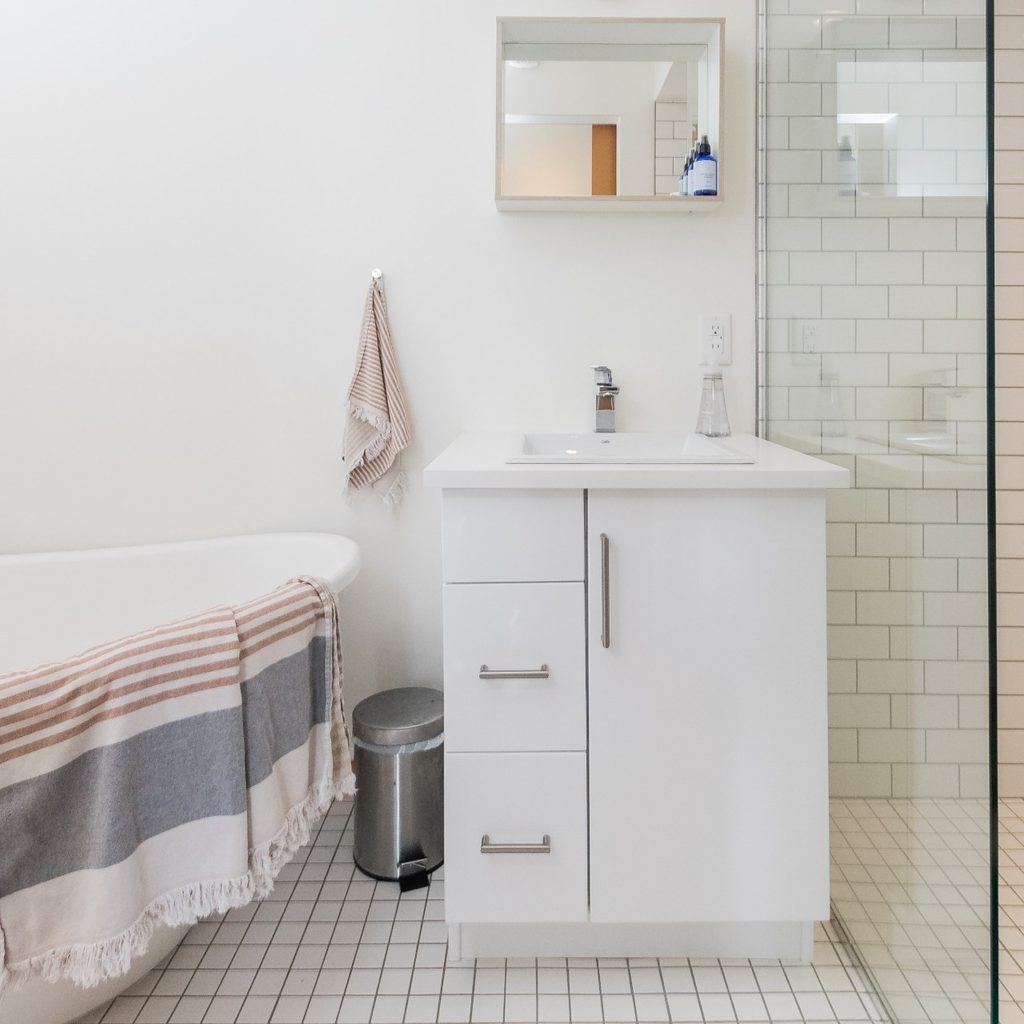 Bathroom with tub and sink