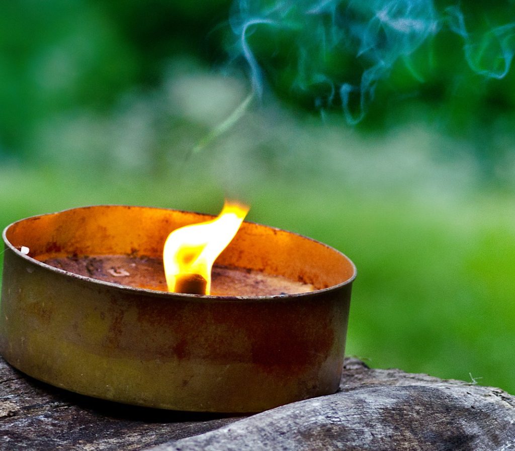 Cintronella candle burning