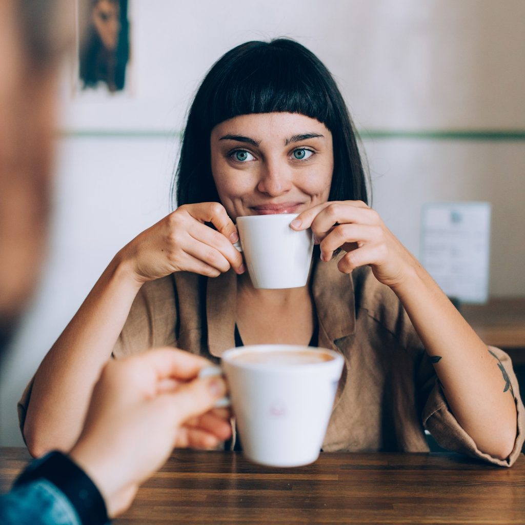 Couple drinking coffee