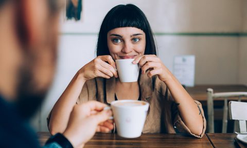 Couple drinking coffee