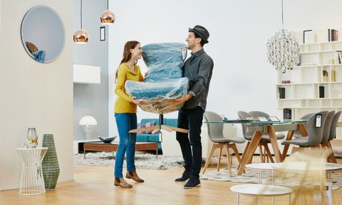 couple furniture shopping