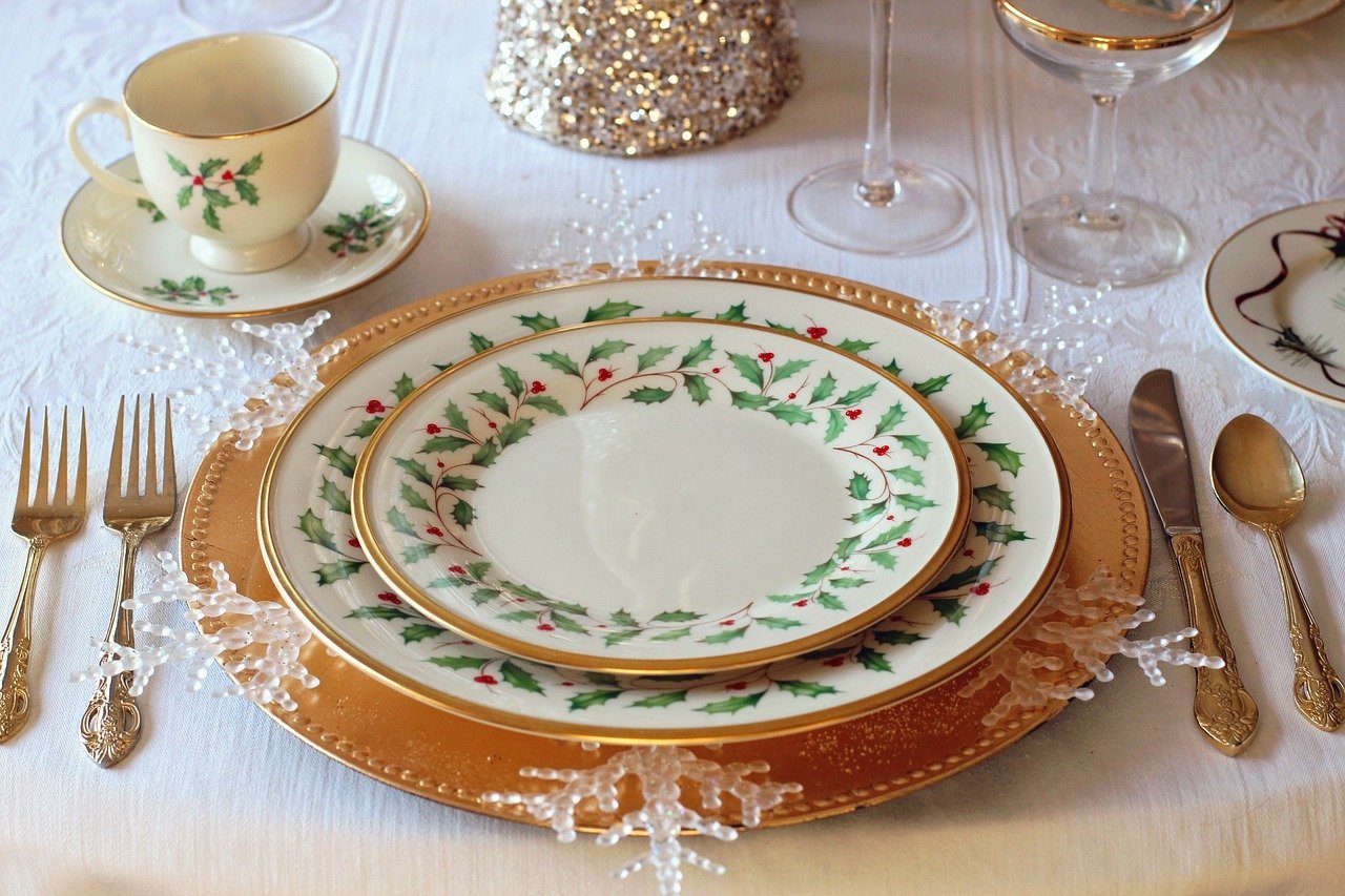 Festive Christmas place setting
