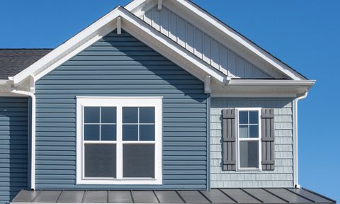 Outside of home with vinyl siding