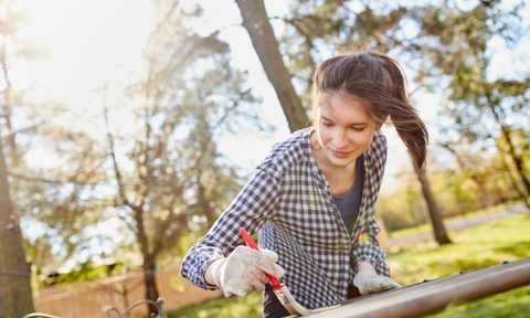 Woman painting