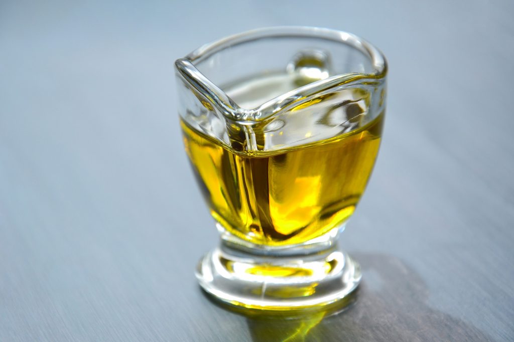 Olive oil in cup