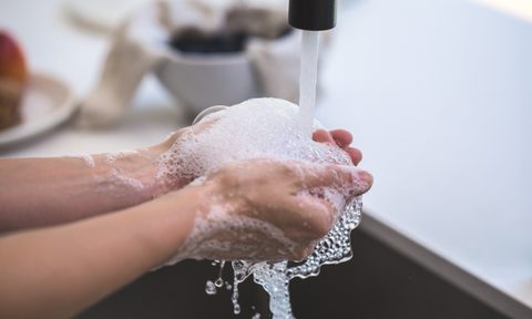 soapy hands