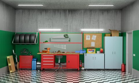 lighted garage