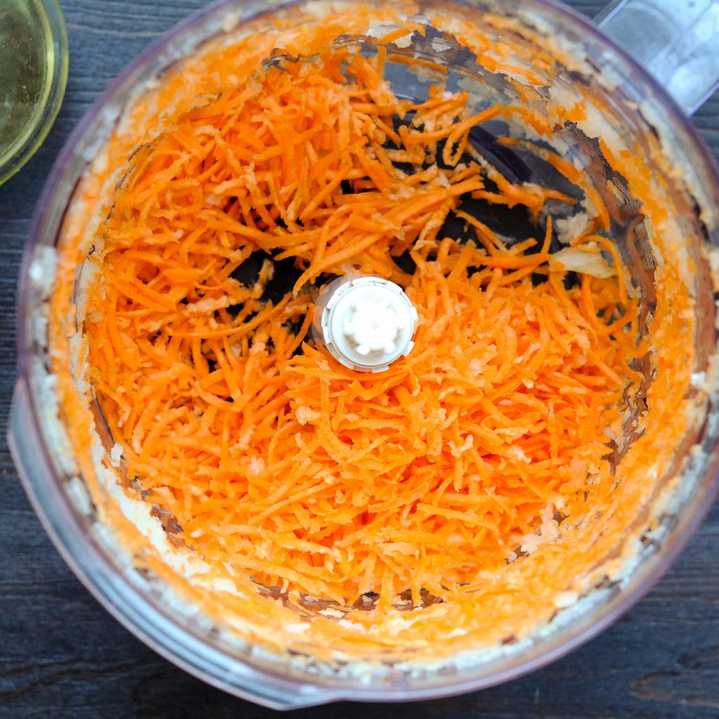 Cheese in a food processor