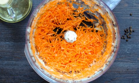 Cheese in food processor