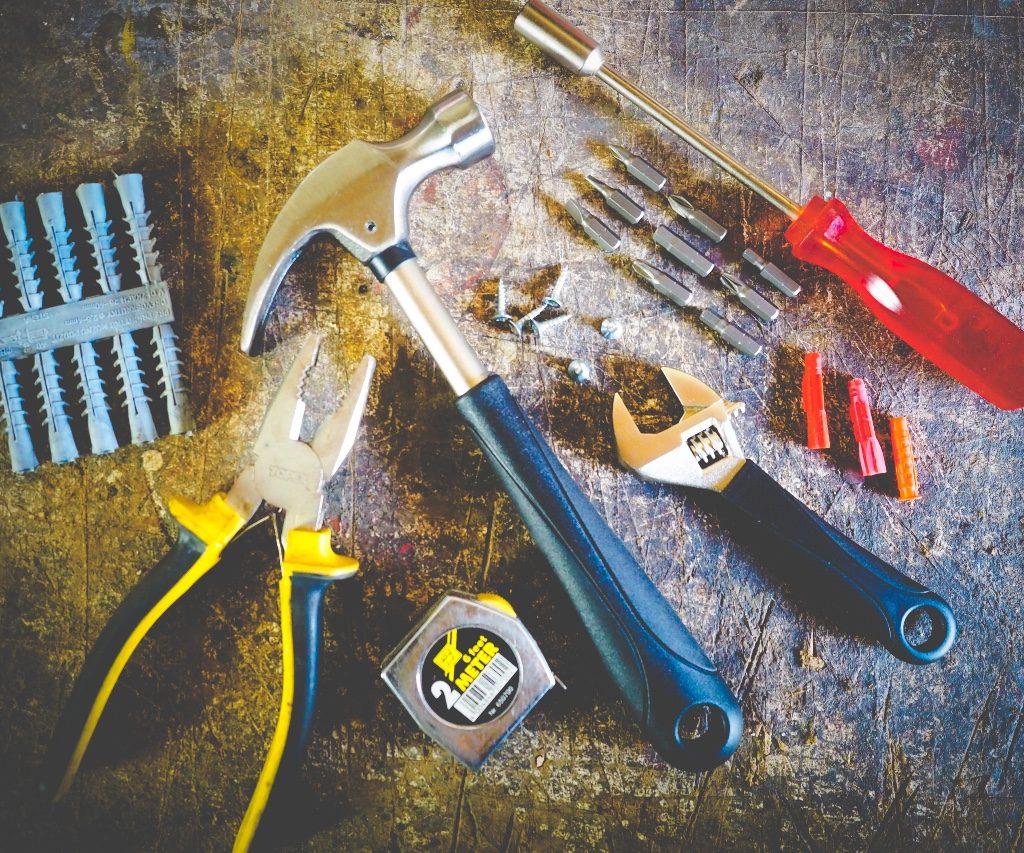 tools on a table