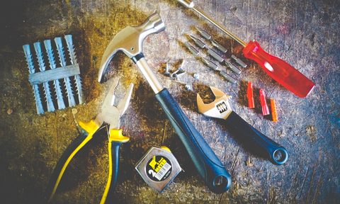 Tools on a table