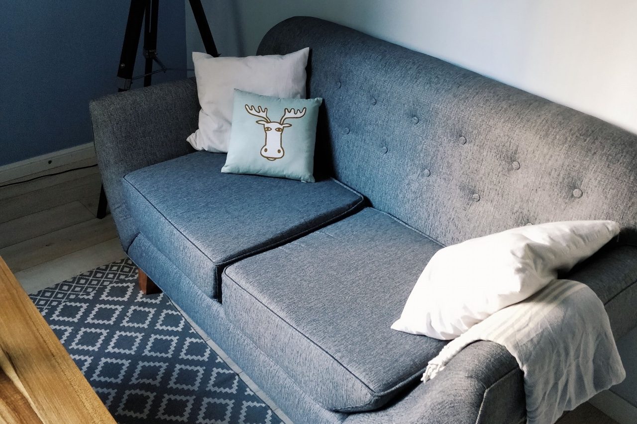 small gray couch