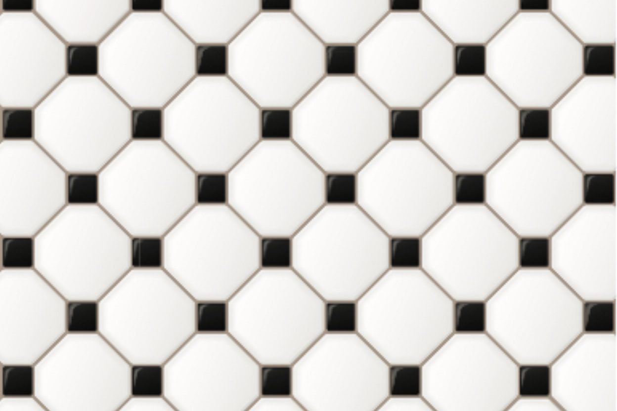 Vintage bathroom tile on a wall