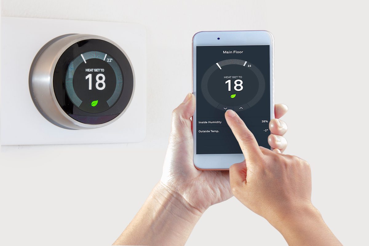 smart thermostat set app