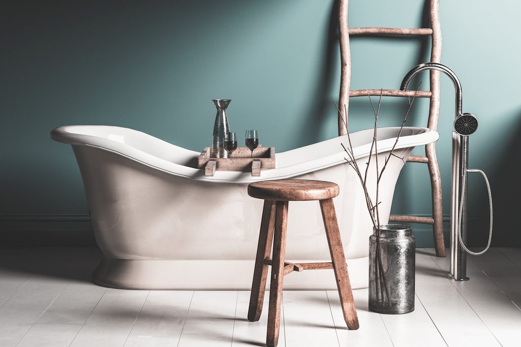bathroom vintage ladder