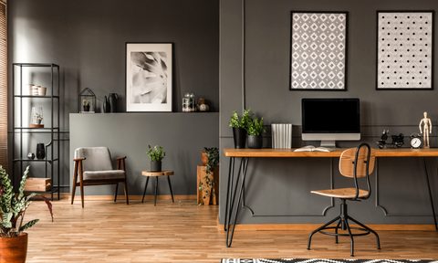 home office with desk