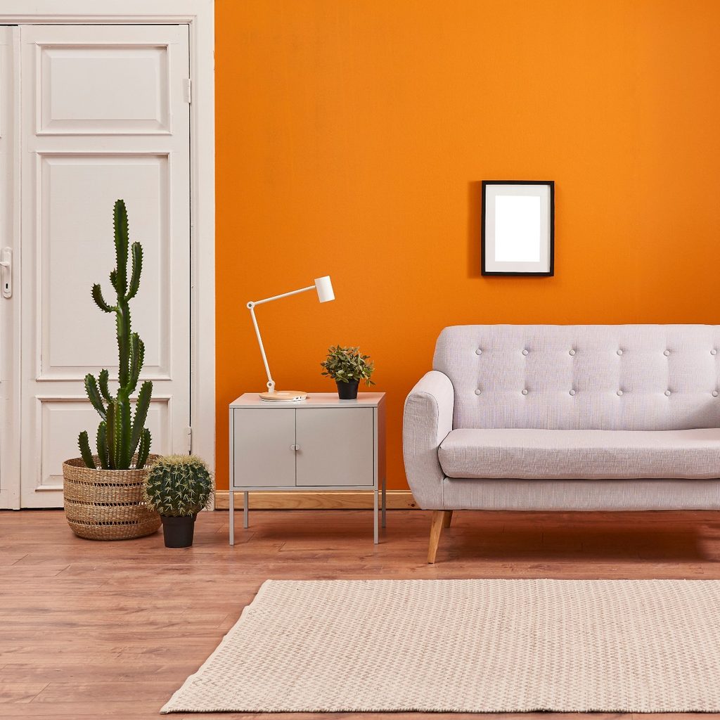 orange living room
